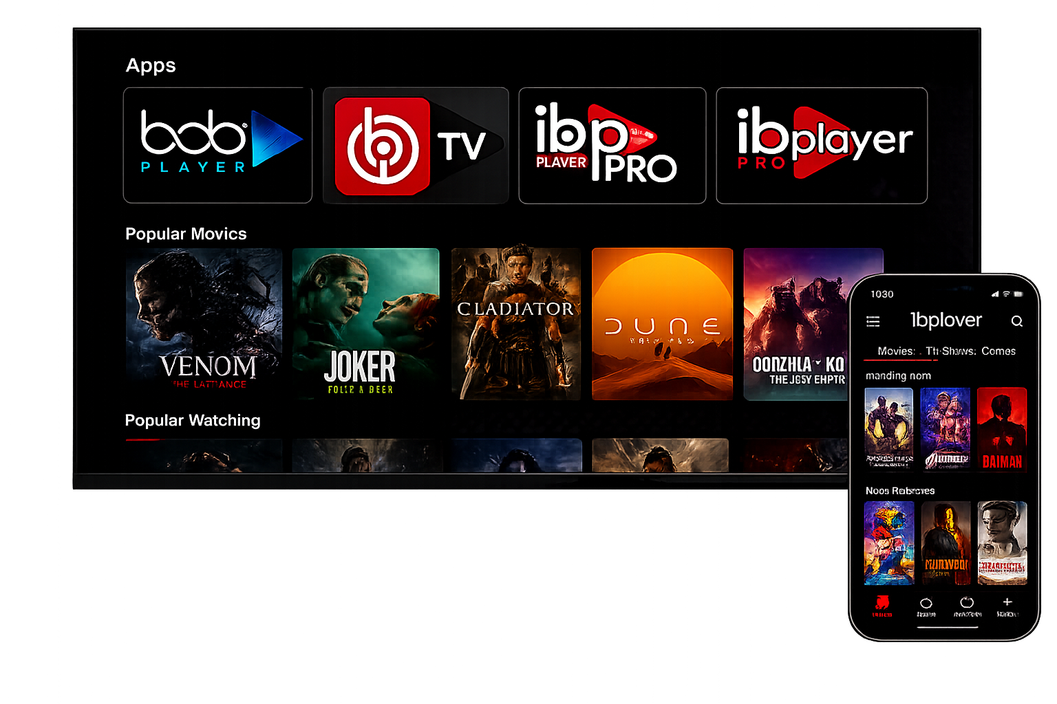 Player apps activation showcase with supported applications